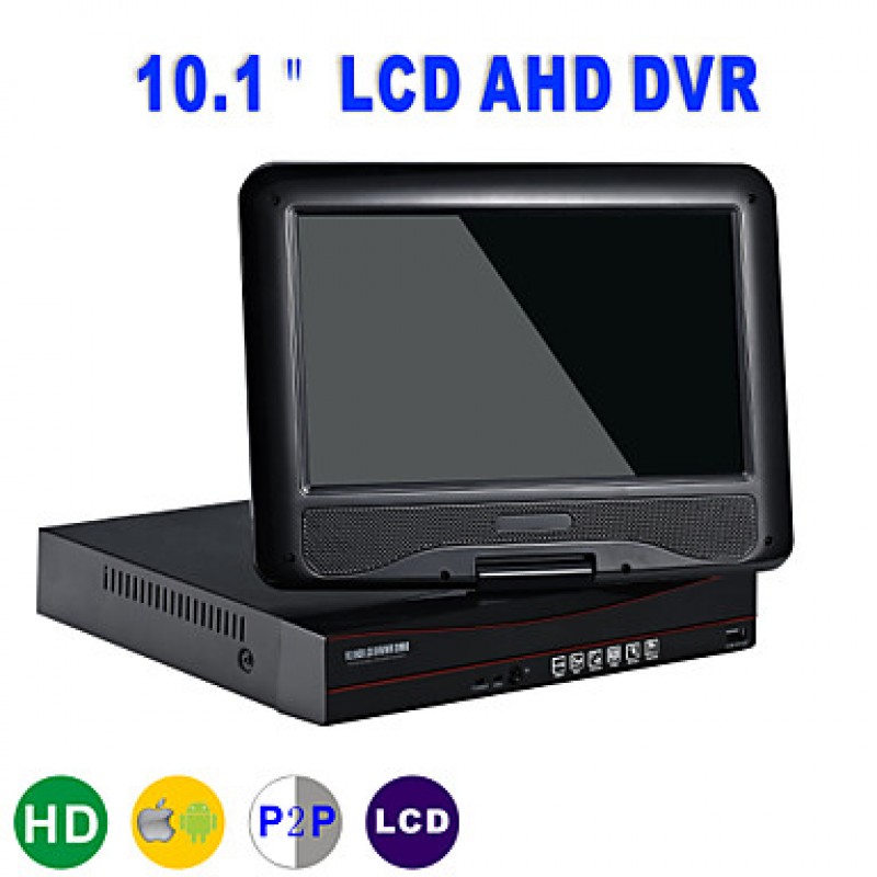 AHD Camera with 720P/Infrared/Waterproof and 4CH AHD DVR with 10.1 Inch LCD/1TB Surveillance HDD  Kits  