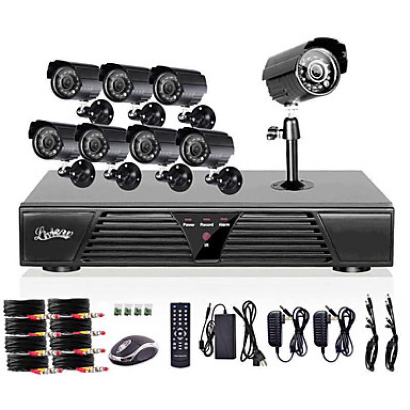 Full 960H 8CH DVR and Outdoor 800TVLine Day/Night Camera System  