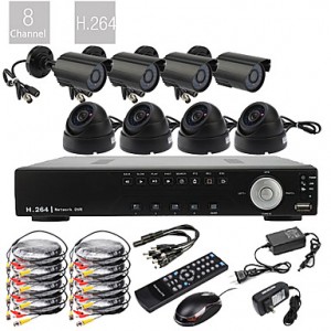 Ultra 8CH D1 Real Time H.264 CCTV DVR Kit(8pcs 420...