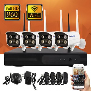 WiFi IP Camera NVR Kit 960P CCTV Cameras Videcam i...