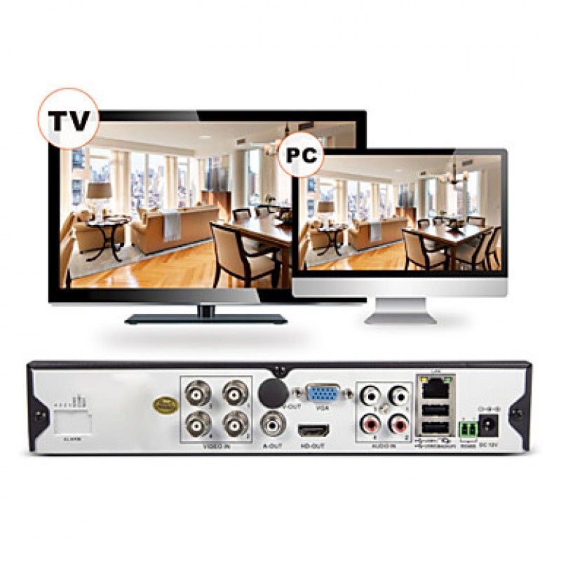 4CH 720P AHD Vedio DVR CCTV Home Surveillance Security Camera System with 1TB HDD  