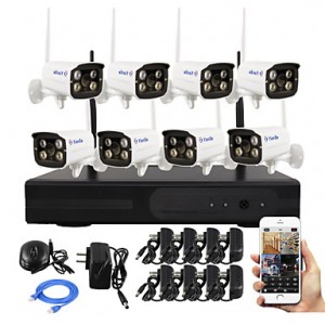 8CH WiFi IP Camera NVR Kit 960P CCTV Cameras Videc...