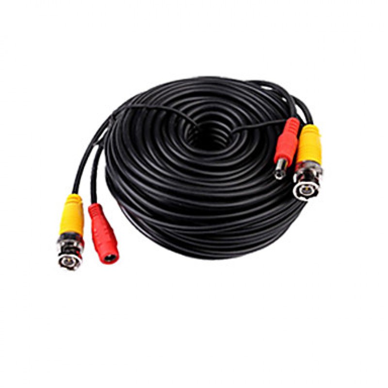 2 Pack 100ft Feet Video Power Cables BNC RCA Security Camera Wires Cords with Bonus Connectors  