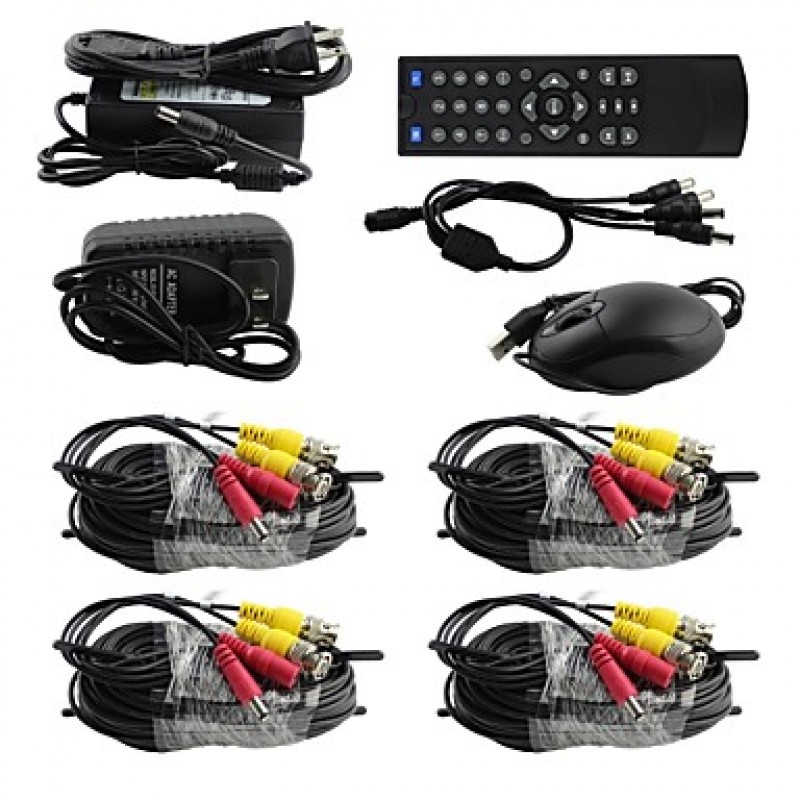 4CH DVR Kit CCTV Cameras Seystem IR Color Waterproof Security Cameras (8CH 960H HDMI DVR) 1100TVL 3.6mm  