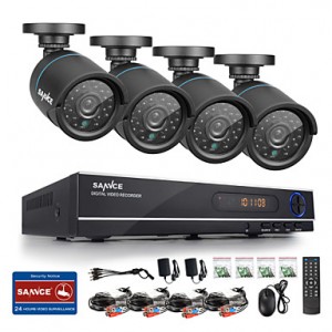 720P AHD 8CH LED Vedio CCTV DVR Black Bullet Camer...