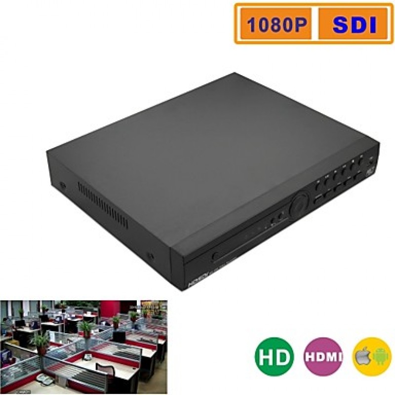 1.5U Chassis 2 Disk Position  4CH 1080P Real time HD-SDI DVR  