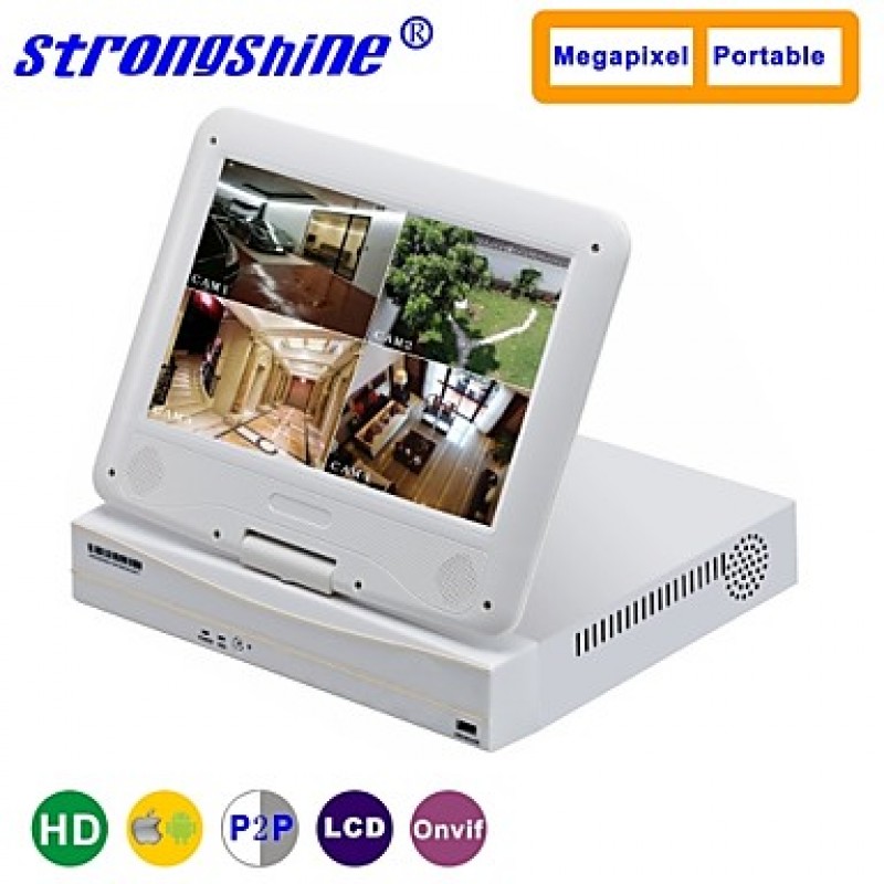 IP Camera with 1080P/Infrared/Waterproof and 8CH NVR with 10.1Inch LCD Combo Kits  