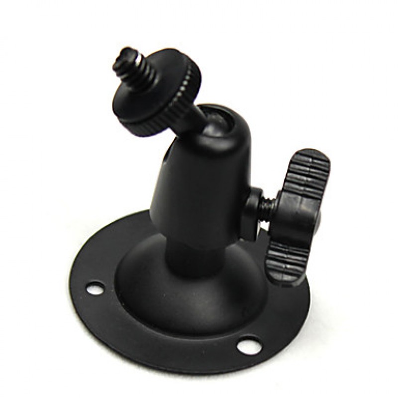 Black Wall Mount Stand Bracket for CCTV Security Camera (Base diameter: 4.5cm)  