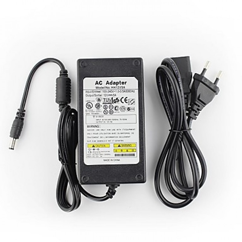 12V5A CCTV System Power Adapter + AC 100~240V 50/60Hz Input to DC 12V 5000mA Output (EU/AU/UK/US Standard) LED  