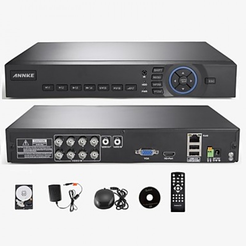 8CH 960H DVR eCloud HDMI 1080P/VGA/BNC Output  4pcs 900TVL CMOS 42LEDS Day/Night IR-cut Cameras IP66  