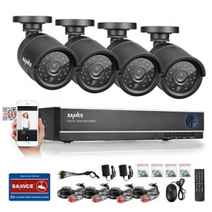 4CH AHD DVR 4PCS 720P IR Weatherproof Outdoor CCTV...