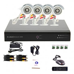 4 Channel CCTV DVR System(4 Outdoor Warterproof Ca...