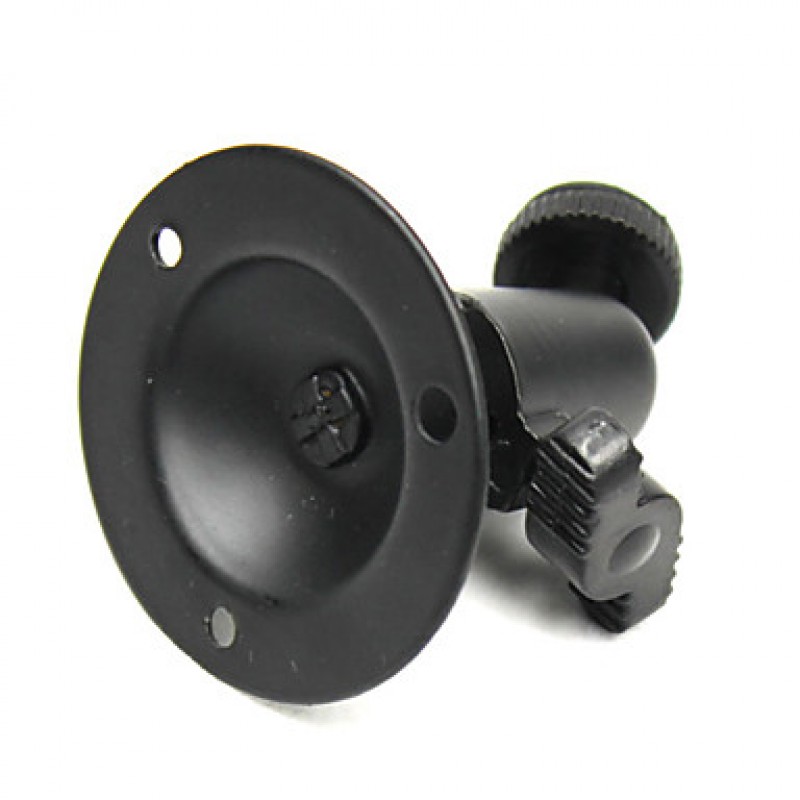 Black Wall Mount Stand Bracket for CCTV Security Camera (Base diameter: 4.5cm)  