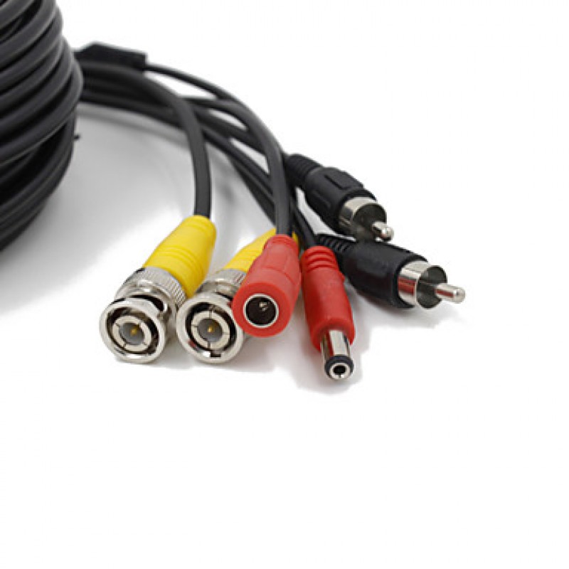  30M CCTV Security Surveillance Camera Video and Audio Powe Extension Cable Pre-made All-in-One BNC RCA Cable  