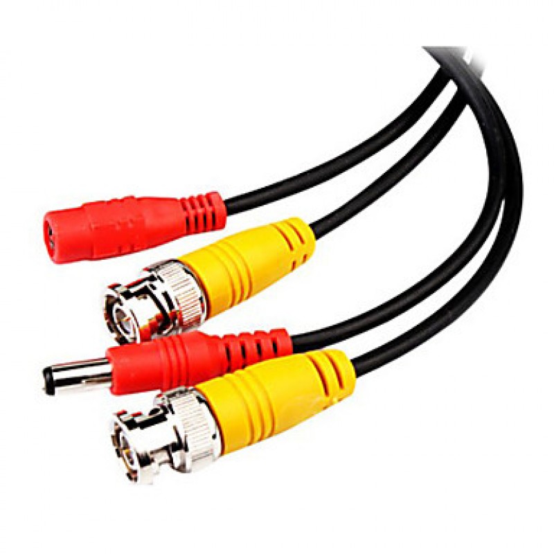 VideoSecu 4 Pack 100ft(30M) Video Power Cables Extension Wires Cords with Free BNC RCA Connectors  