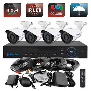 4CH 960H CCTV DVR Kit IR Color Waterproof Camera S...