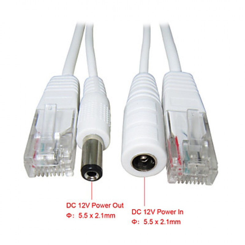 POE01 Passive POE Injector + POE Splitter Kit w/ 5.5 x 2.1 mm DC Connector  